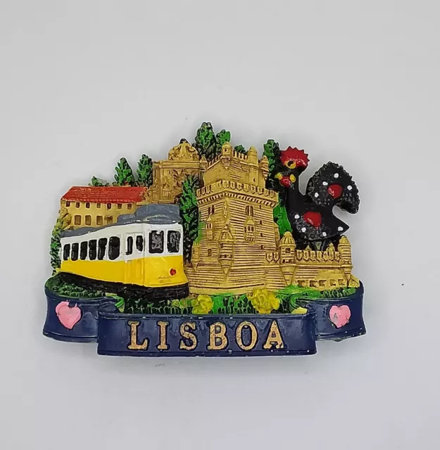 Magnete Calamita Resina Frigo  Souvenir Fridge Magnet Lisbona Portogallo