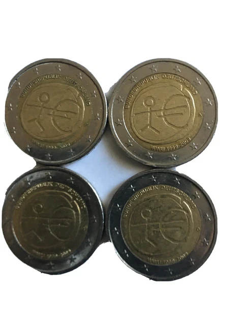 2 Euro Münze Fehlprägung Wwu 1999 Bis 2009 2 EURO MÜNZEN fehlprägung Bundesrepublik Deutschland WWU 1999 - 2009 J
