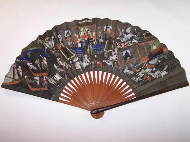 Eventail ancien Chine antique chinese fan Fächer 古董风扇   旧风扇