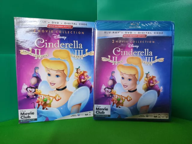 BRAND NEW - Cinderella 2 Movie Collection Bluray - Disney Movie Club Exclusive