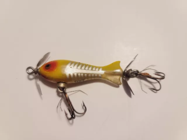 Vintage Heddon Shrimp Color RBO Rainbow Walleye Bass Fishing Lure 