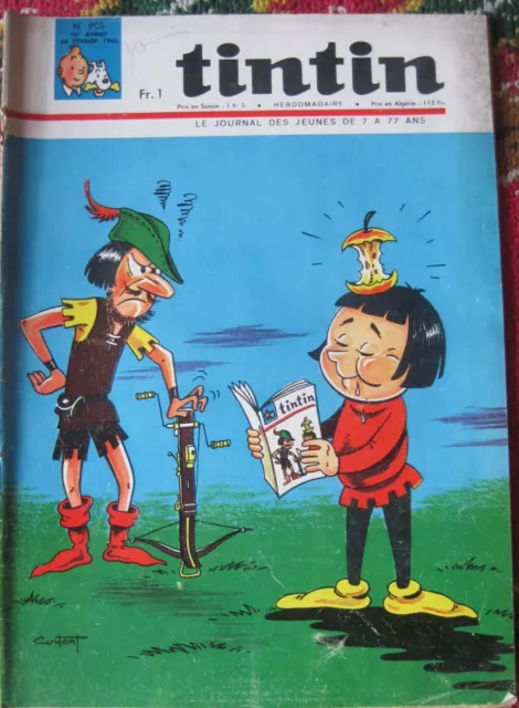 le journal de tintin 24/2/66 n905 aviation jeux  bd Wapi Madame sans gene Desiré