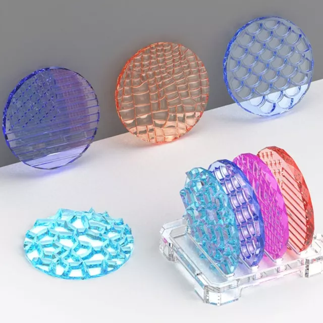 Resin Molds Silicone Irregular Round Shape Coaster Mold Epoxy Resin Casting Mold 3