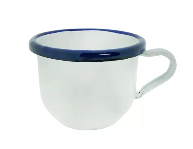 KAFFEETASSE mit Henkel EMAILLIERT EMAILLE KAFFEEBECHER TASSE CAMPING Becher