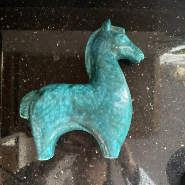 Mid Century Also Londi Bisotti Style Turquoise Horse 2