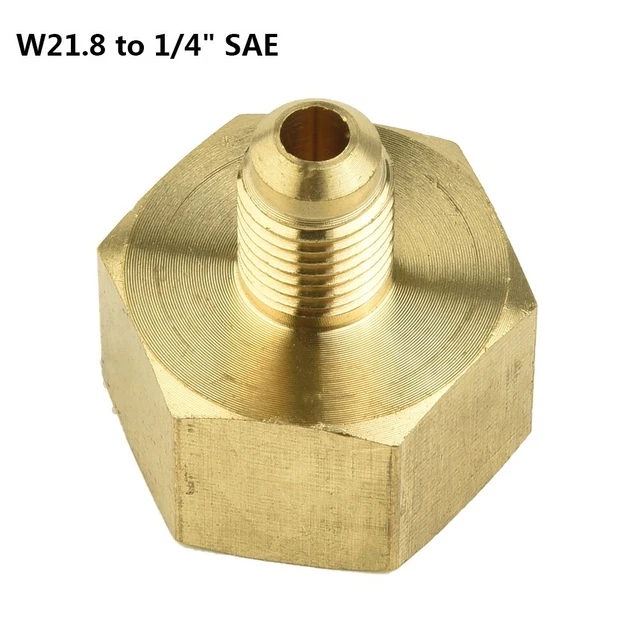 Adattatore Filettatura Sae Adattatori Refrigerante DAZZLEEX - Convertitore R134A W21.8 A 1/4' SAE Per Auto Adattatore R134A - Foto 9