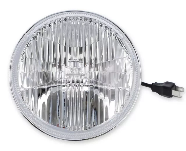 Holley Retrobright 5700K White LED 7" Round Head Light Pair For Classic Vehicles