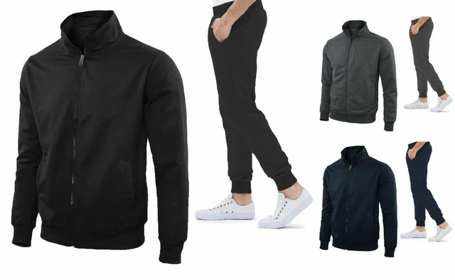 Tuta Uomo Pantaloni e Maglia Felpa Zip Sport Fitness Primaverile 1701 2701