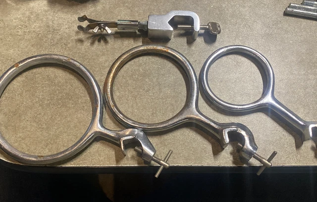 Laboratory Lab Chemistry Science Ring Clamp Retort Stand Screw Hoop Holder Set