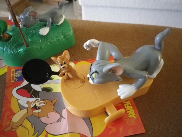 Lot De 3 Figurines Tom Et Jerry Kinder Warner Bros - Démontables, Occasion | Figurines Jouets Vintage