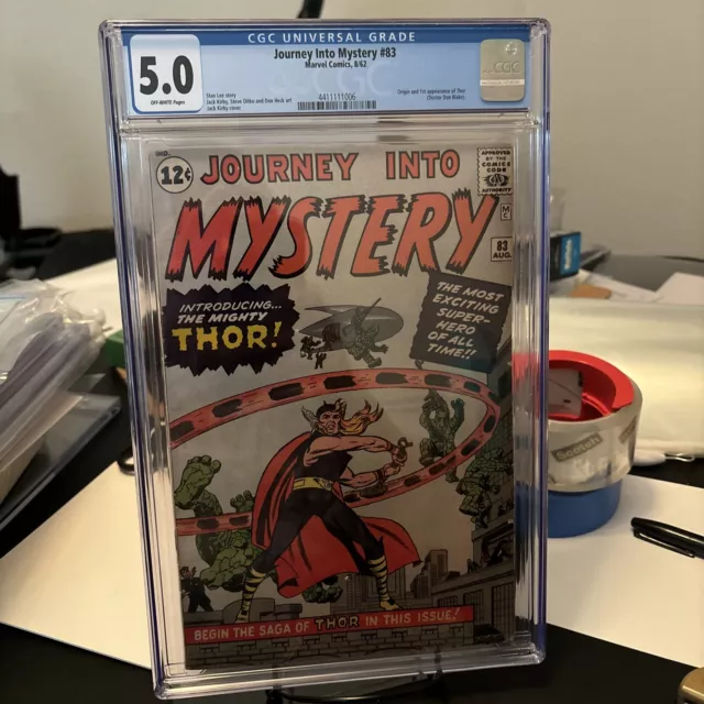 Marvel Comics 1962 Journey Into Mystery #83 1St App. Thor Cgc 5.0