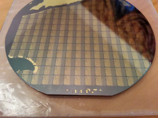 4" Silicon Wafer Golden Partially Dissolved Test Silicon Wafer RF NAND/NOR GATES
