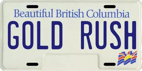 Gold Rush Vancouver Beautiful British Columbia Canada Aluminum BC License Plate