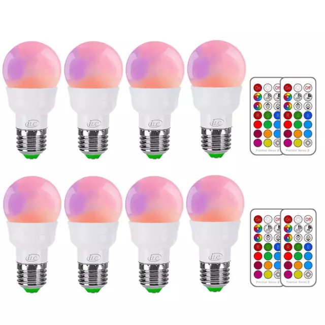 RGB LED Light Bulb, Color Changing 40W Equivalent, Daylight White, 450LM Dimm...