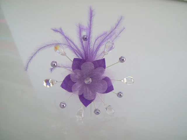 Pic à cheveux - accessoire cheveux mariage - fleur tissu