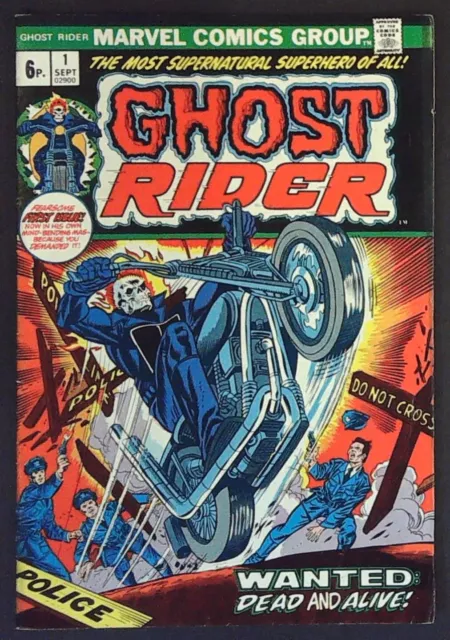 GHOST RIDER (1973) #1 - 1ST APP SON OF SATAN - FN (6.0) - UK Pence - Back Issue