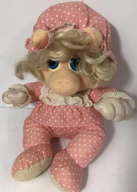 vintage 1985 Hasbro softies Jim Henson Muppet babies baby Miss Piggy plush 11"