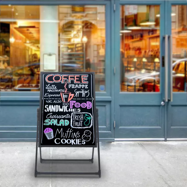 Large LED Message Writing Board, 80*60cm Illuminated Erasable Neon Menu Board 🔥