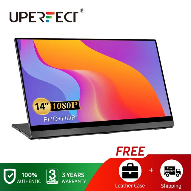 Portable Tragbarer Monitor UPERFECT 14 Zoll FHD HDR 1080P 100 % SRGB Bildschirm