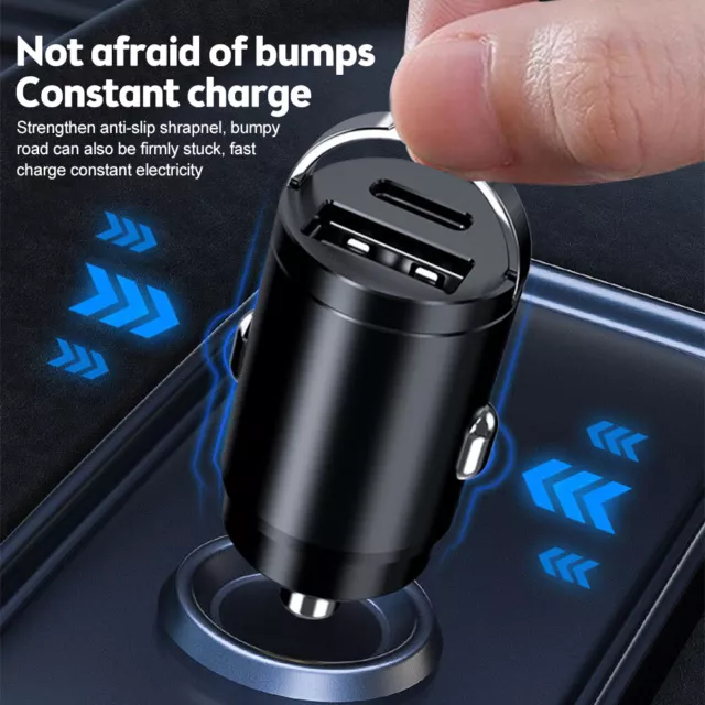 Dual USB PD Type-C Car Charger 115W Fast Adapter For iPhone 13 Pro 12 11 Pro Max 2