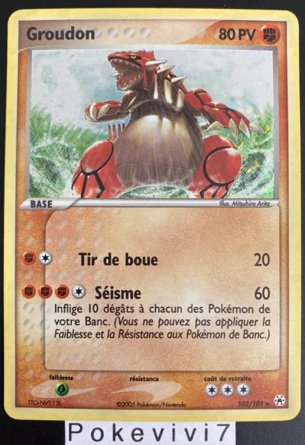 Carte Pokemon GROUDON 102/101 Holo SECRETE Bloc EX Légendes Oubliées FR