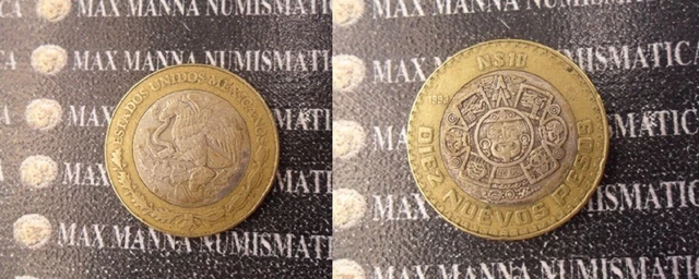 Mexico 10 Nuoevos Pesos Bimetallic 1993  Cod. Z-71