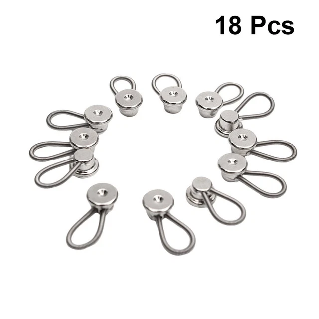 18 piezas Expansor de correa de pantalón ajustable embarazo hombre cinturón extensor
