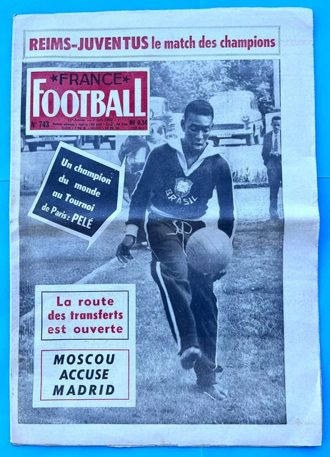 FRANCE FOOTBALL N° 1010 de 1965 PELÉ SANTOS BRÉSIL AVOCAT DU FOOTBALL SPECTACLE EUR 14,99 - FR