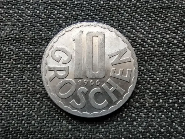 Austria 10 Groschen Coin 1966