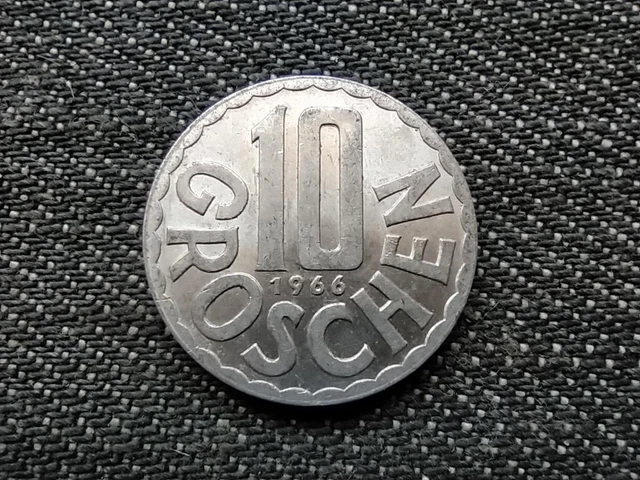 Austria 10 Groschen Coin 1966