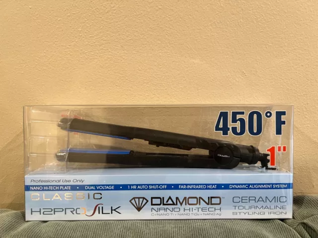 H2PRO Silk Diamond Nano Hi-Tech Classic Flat Iron 1"