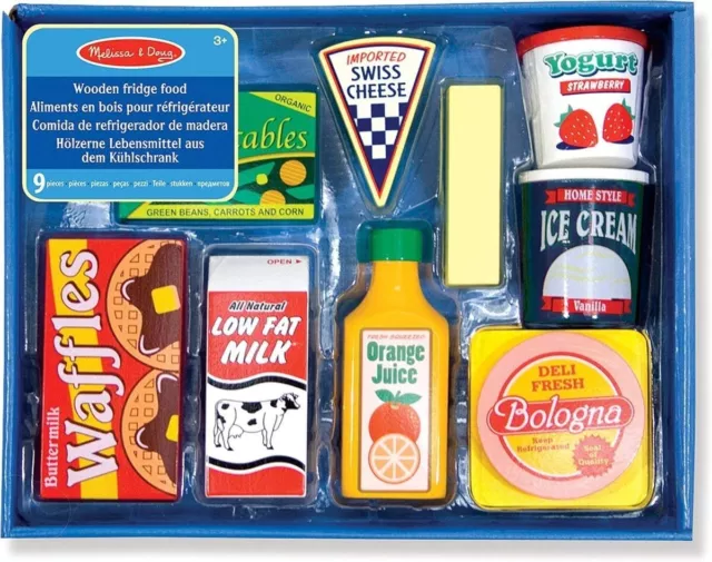 Melissa & Doug Wooden Food Kitchen Kids Children Learning Sets Role Play Toys