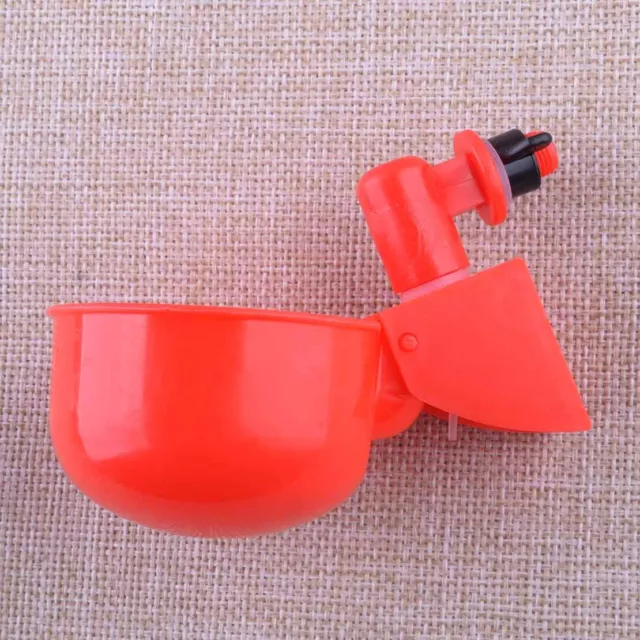 6pcs Automatic Chicken Water Cup Red Drinking Bowl for Poultry Pigeon Bird 3