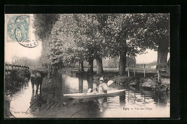CPA Egly, Vue sur l´Orge