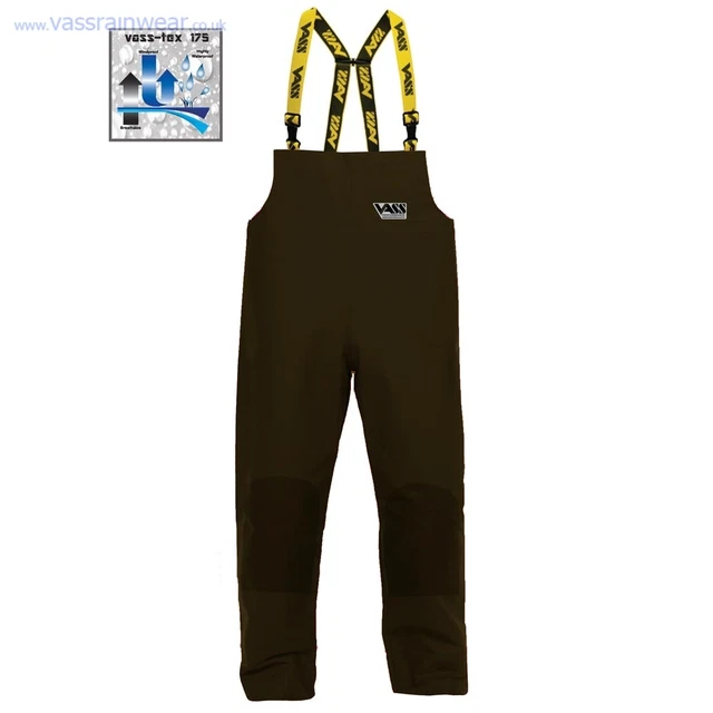VASS Waterproof Lightweight 175 Bib & Brace Khaki Trousers *All Sizes*