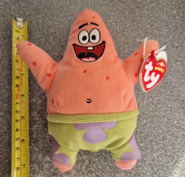 RARE 2006 TY Spongebob Squarepants Patrick Star Plush Toy Beanie Babies