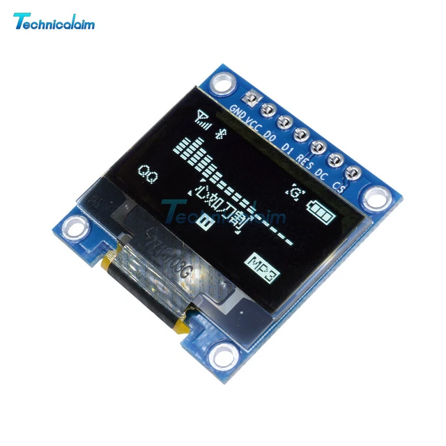 0.96" I2C IIC Serial 128X64 White OLED LCD LED Display Module For Arduino  3V-5V