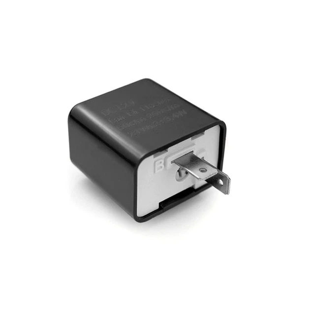 UNIVERSAL 2 PIN Blinker Flasher Relay Adjustable Black for Motorcycle ...