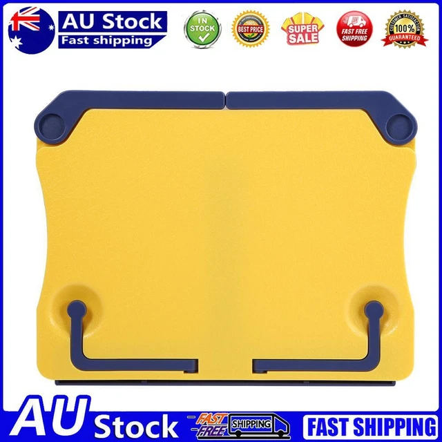 Portable Music Stand Hand Roll Desktop Reading Frame Flat Holder (Yellow)