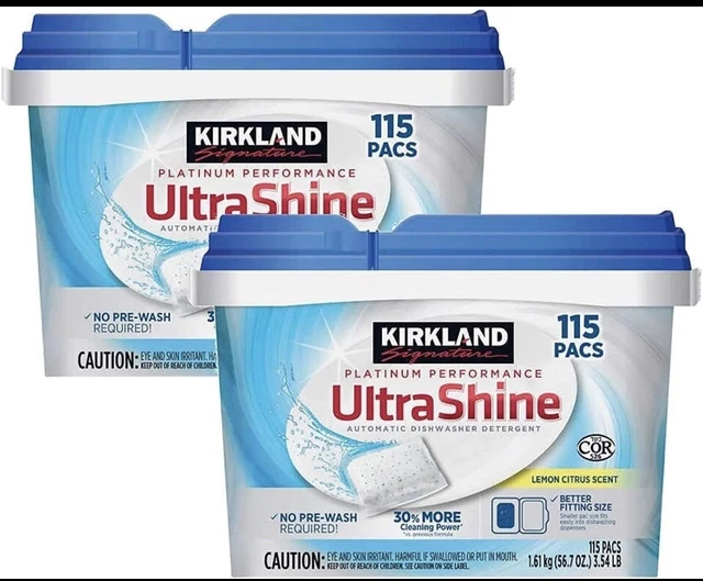 KIRKLAND SIGNATURE PREMIUM Dishwasher Detergent Pacs Lemon Citrus