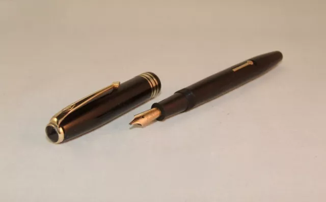 VINTAGE CONWAY STEWART No 73 FOUNTAIN PEN - JET BLACK - LEVER FILL - C1955 VINTAGE CONWAY STEWART No 73 FOUNTAIN PEN - JET BLACK - LEVER FILL - C1955