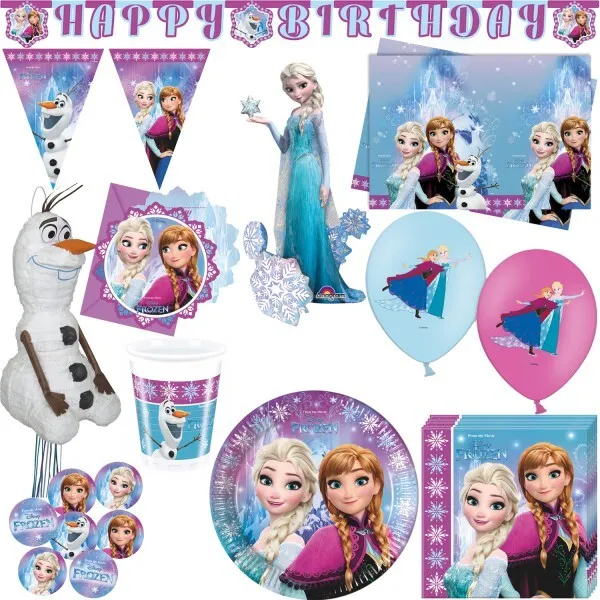 Frozen Cumpleaños Niños Anna Elsa Olaf Fiesta Set Decoración Temática