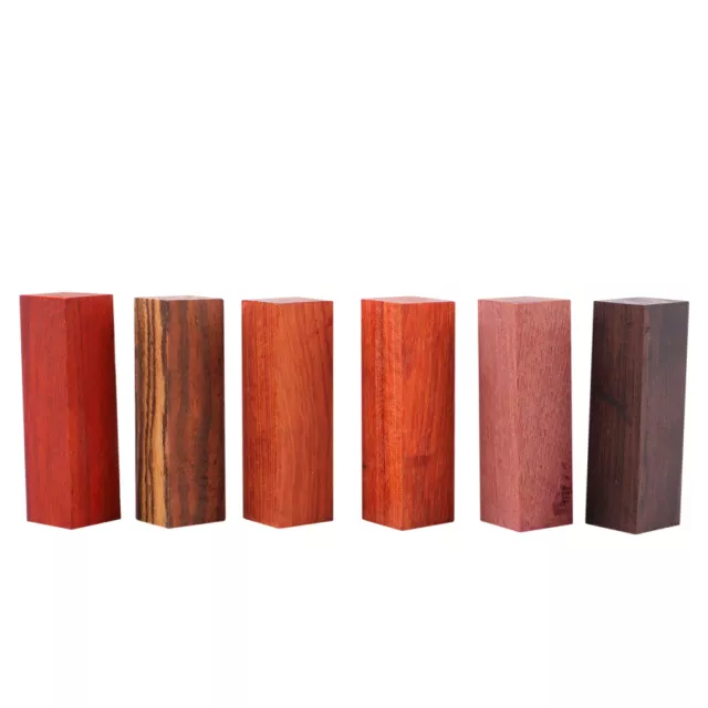 6 PCS wood blocks craft Whittling Wood Exotic Wood Scraps Pen Turner Blank