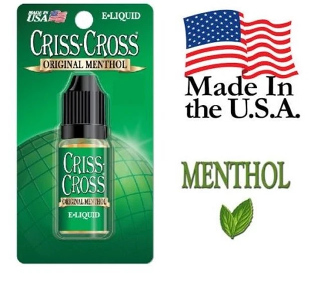 CRISS CROSS VAPE Vapor USA 10ML Menthol 0 mg No Nicotine - $4.99 $5.39 -  PicClick