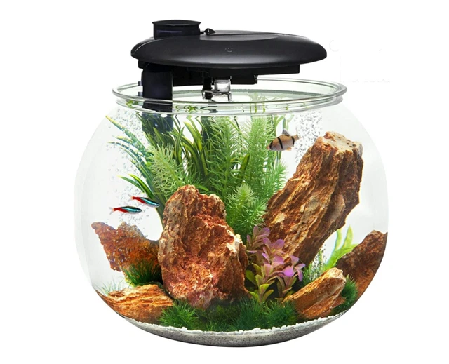 Penn-Plax Aquasphere 360 Large Bowl Shaped Aquarium Fish Tank 10 Gallon