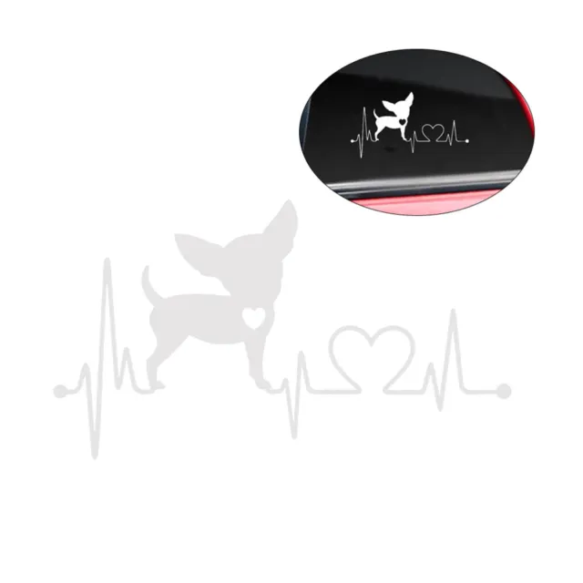 Monitor impermeabile battito cardiaco ancora di salvezza chihuahua decalcomania cane vinile auto decorativo