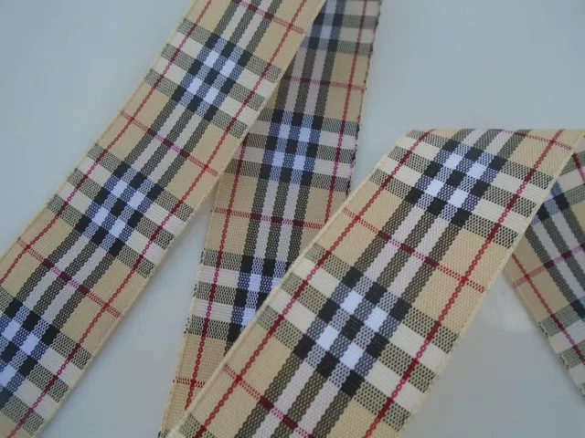 Ruban galon tartan écossais  25 mm couture scrapbooking embellissement.
