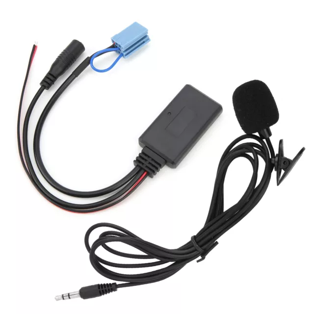 Bluetooth 5.0 AUX Cable Adapter Handsfree Microphone for Smart Fortwo 450 Radi