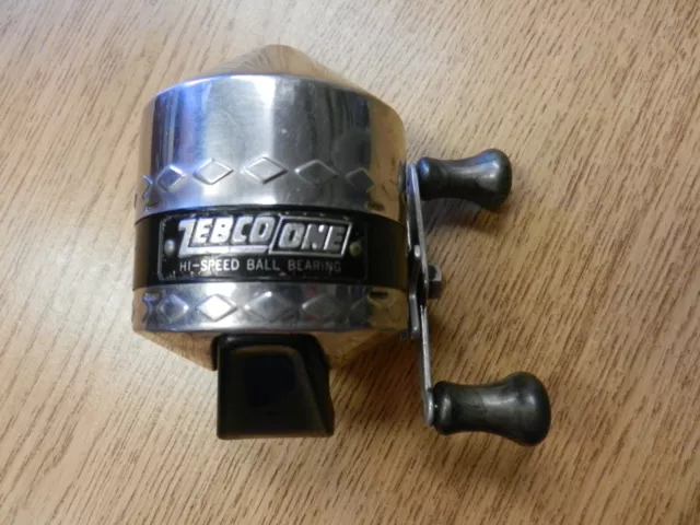 1970'S ZEBCO ONE Spin Cast Fishing Reel Hi-Speed Ball Bearing Made