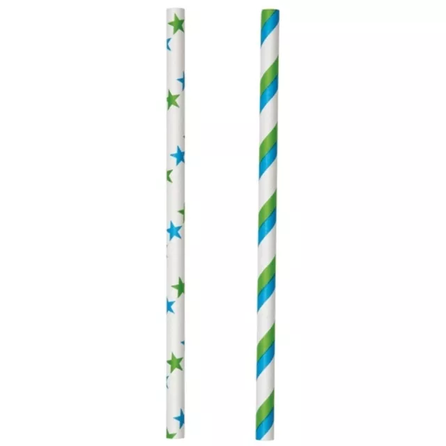 WILTON COLOURED LOLLIPOP STICKS BLUE AND GREEN COLORED COOKIE STICKS 15cm (30pk)